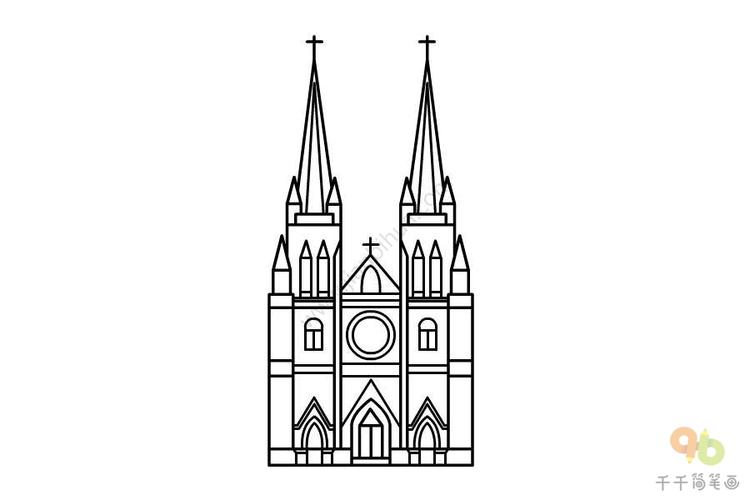 澳大利亚圣玛丽大教堂简笔画