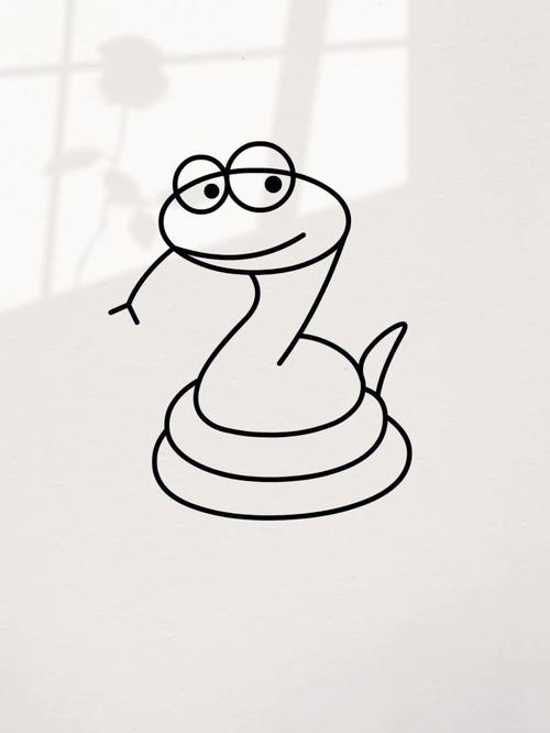 可爱小蛇简笔画用数字画蛇秒会