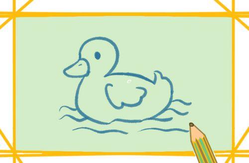 在水里的鸭子简笔画图片大全