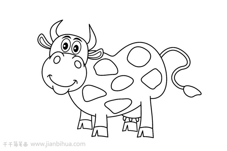 简笔画奶牛怎么画好看