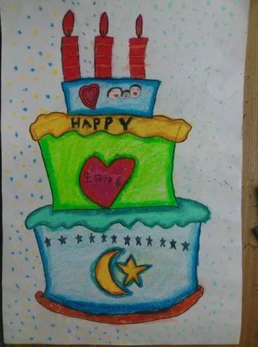 生日快乐的蛋糕怎么画手抄报怎么画手抄报