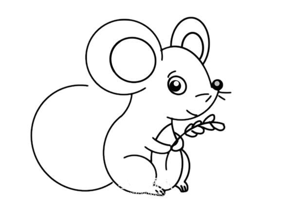 老鼠简笔画可爱卡通