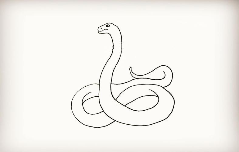 怎样画三头蛇简笔画