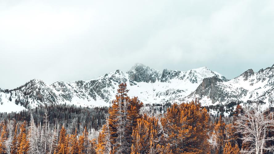 壁纸 积雪覆盖的山峰,树木,冬天 3840x2160 uhd 4k 高清壁纸, 图片