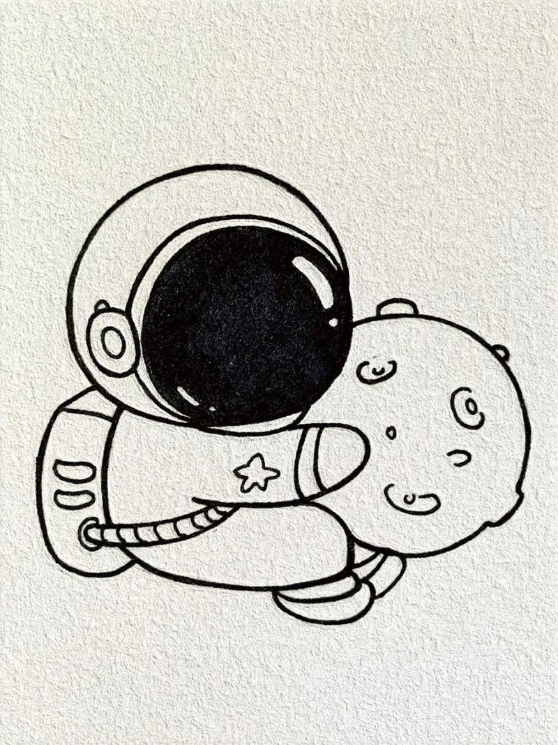 太空人主题画简笔画
