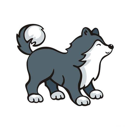 ai/eps标题:哈士奇犬标签:有趣,哈士奇犬,矢量,插画,卡通,风格下载