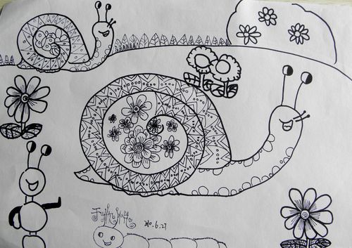 6.27下午——爱旅游的小蜗牛 - 创想童画 - 4-12岁创意绘画,奇趣手工