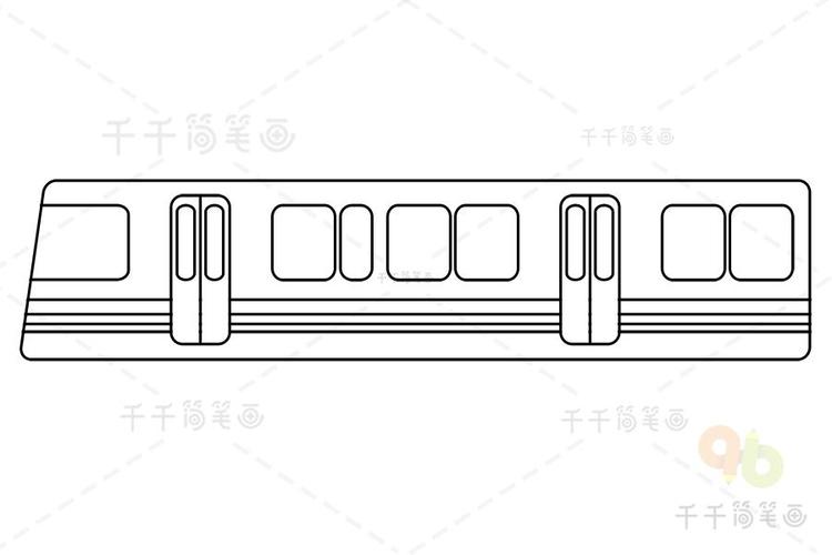 简单的绿皮火车简笔画的图片