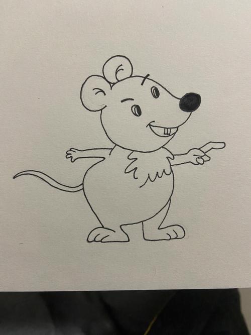 老鼠儿童简笔画手绘