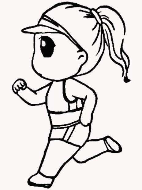 跑步运动的小女孩怎么画小女孩跑步简笔画图片