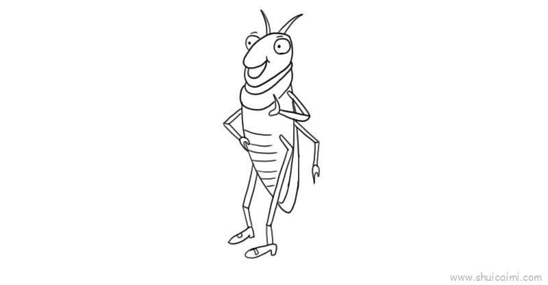 画蟋蟀简笔画的视频