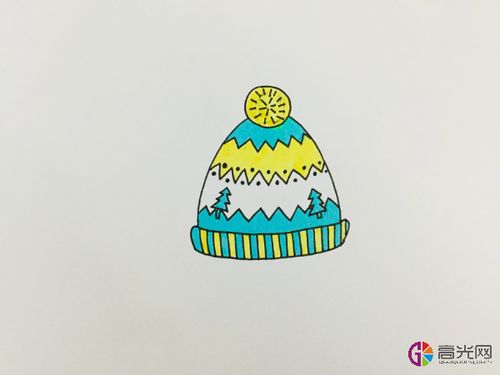 冬天帽子卡通简笔画