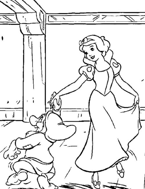 白雪公主与小矮人简笔画人物白雪公主小矮人人物简笔画步骤图片大全