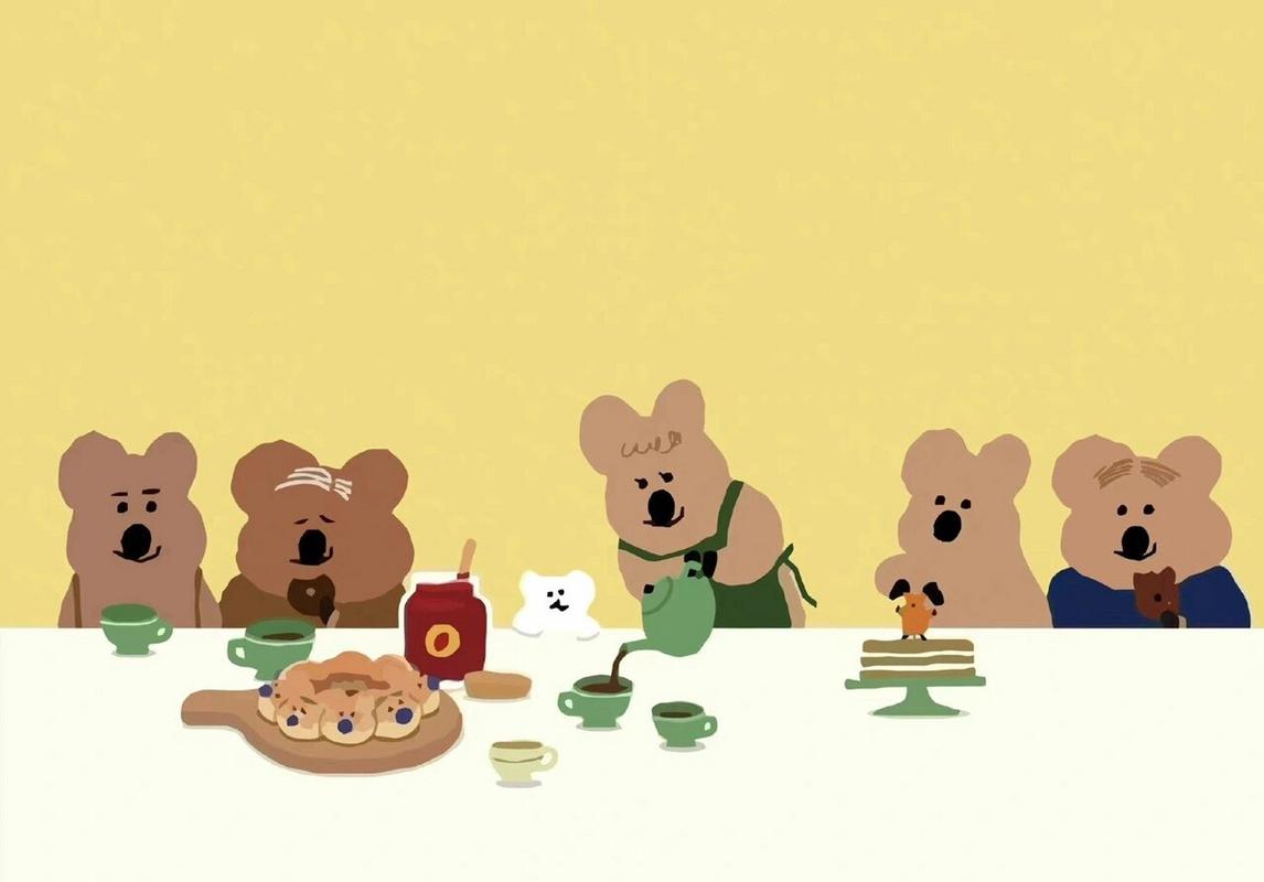 柿子椒熊壁纸 | ipad/macbook可爱壁纸 可爱熊熊谁能抗拒呢 #可爱壁纸