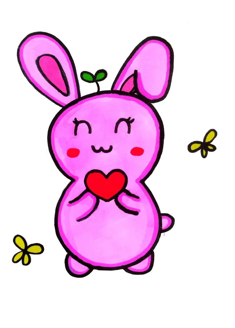 可爱小兔子简笔画 .可爱小兔子简笔画 #兔子简笔画 #儿童简 - 抖音