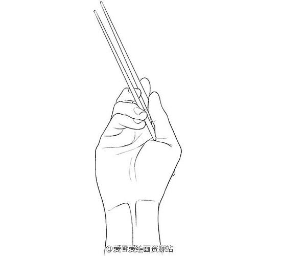 手的各种角度姿势之拿筷子的手