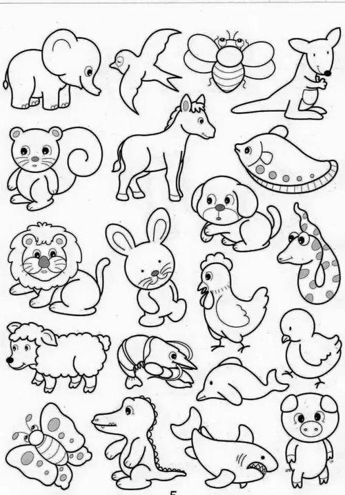 各种动物简笔画100个小动物简笔画