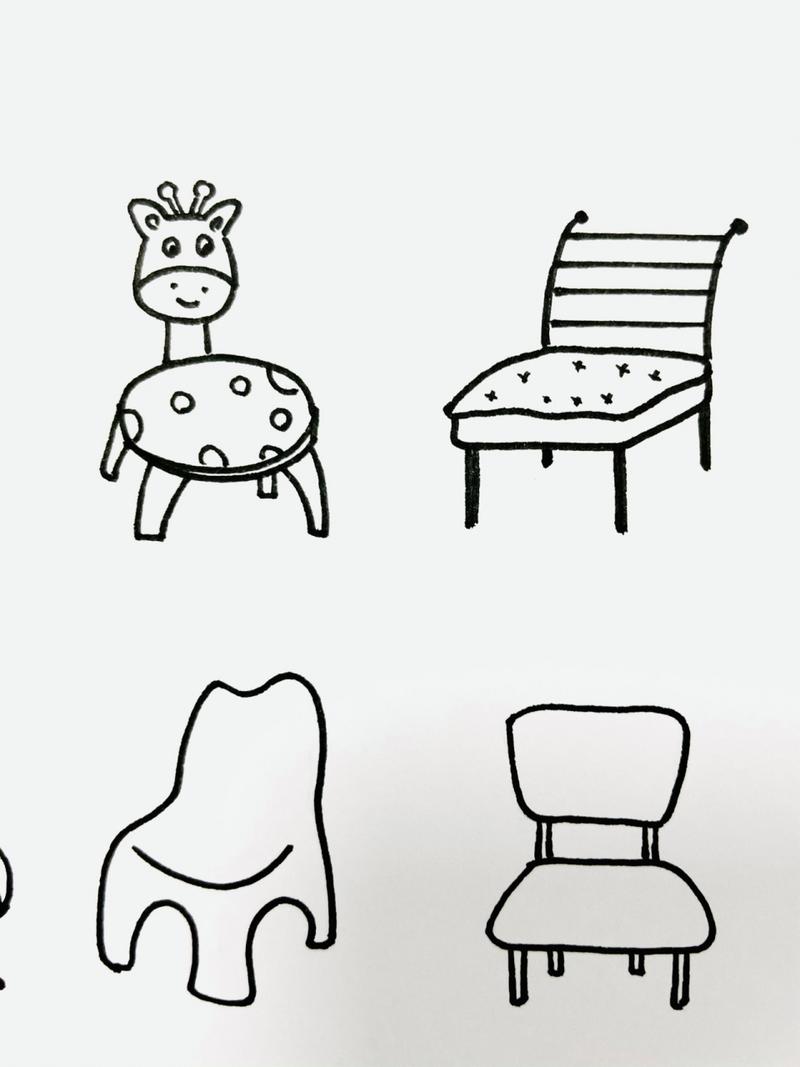【简笔画】椅子90 分享一组椅子简笔画 各种形态的 一应俱全 真是想