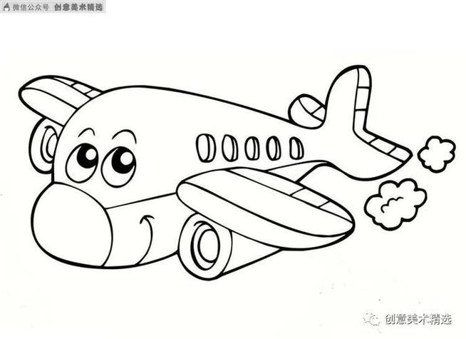 飞机的简笔画图片大全4岁女孩