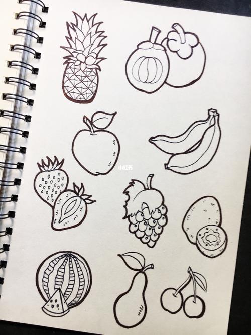 幼儿园简笔画水果20种
