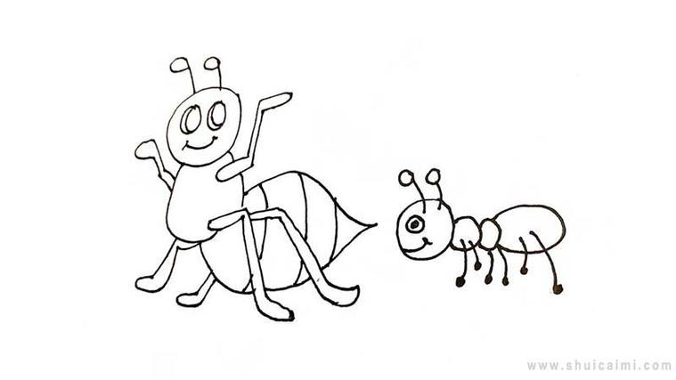 蚂蚁的家简笔画