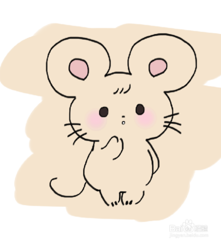 怎么画卡通老鼠的简笔画