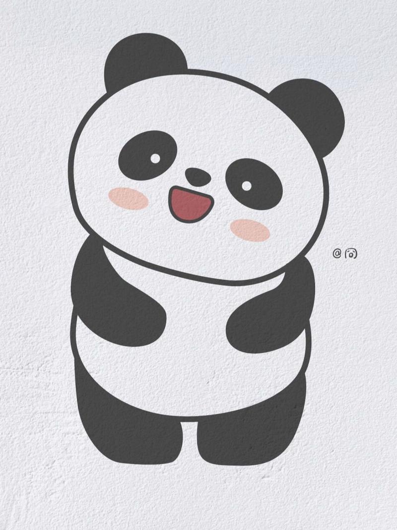 动物简笔画之可爱的大熊猫(内附过程图)