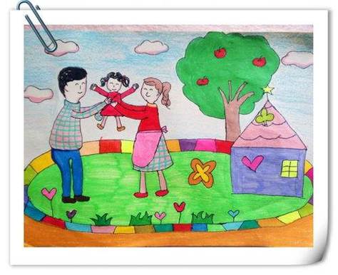 我的家我爱我家儿童画图片大全文倚幼儿园大班简笔画《我爱我家》