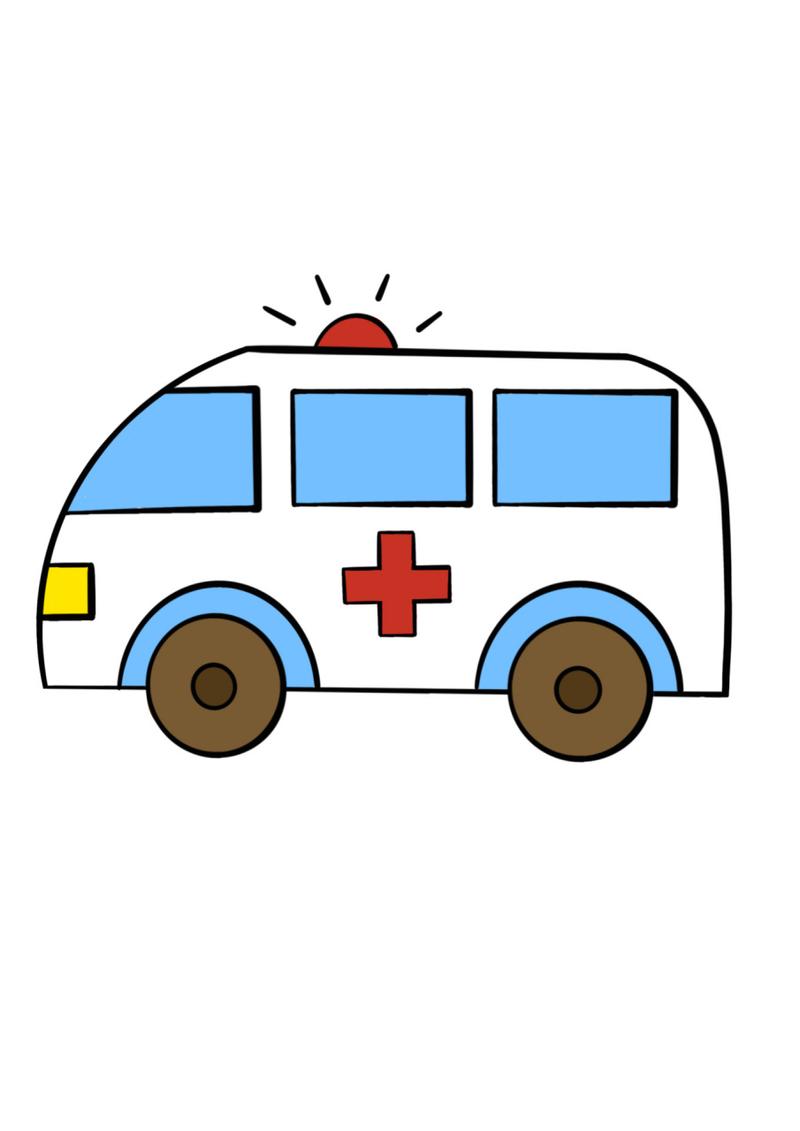 简笔画教程分享 救护车