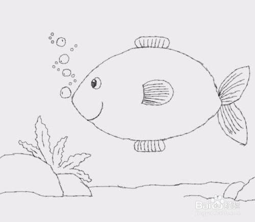 石头鱼的简笔画怎么画