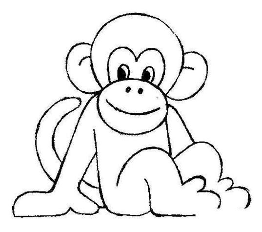 可爱猴子图案简笔画