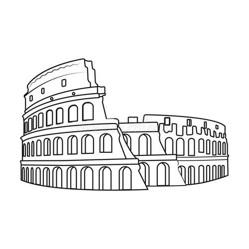 意大利代表性建筑简笔画