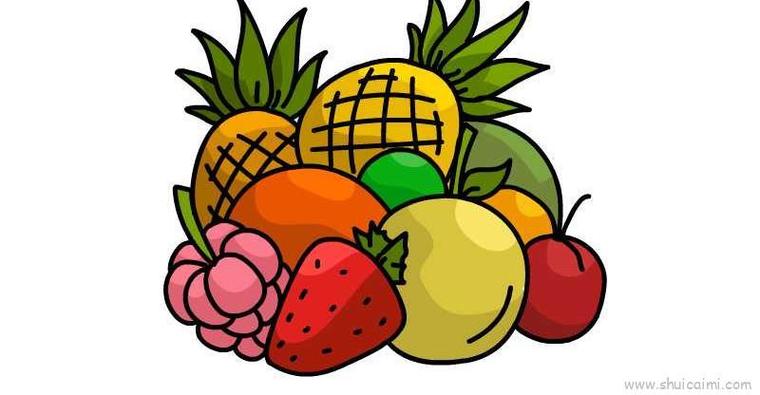 100种蔬菜水果简笔画有颜色