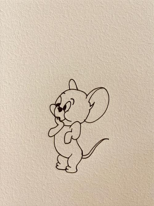 那里有个傻子猫和老鼠简笔画