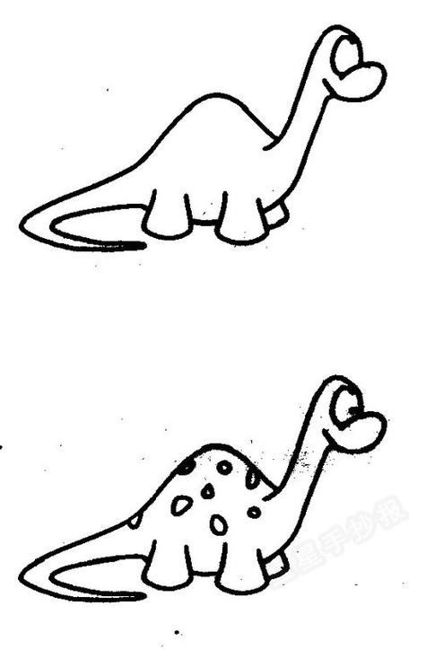 儿童恐龙简笔画大全图片简单
