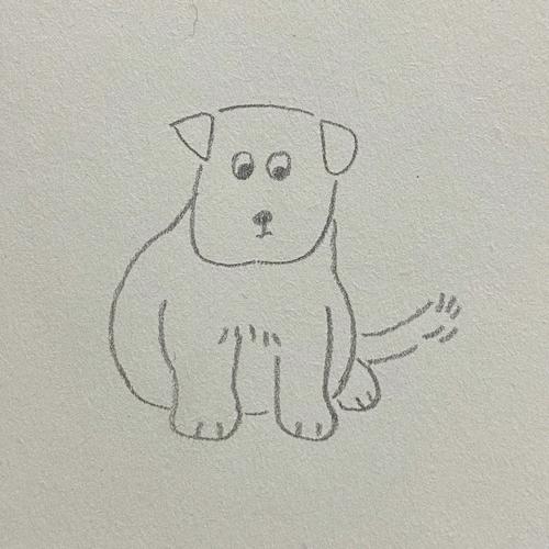小狗最简单的画法简笔画卡通