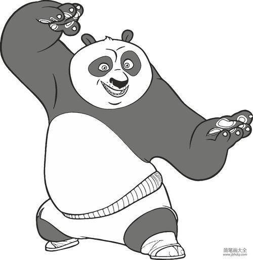 功夫熊猫人物简笔画图片