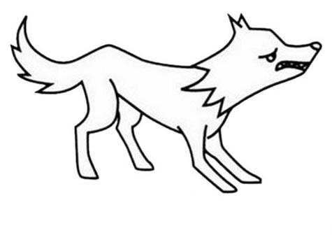 狼的简笔画凶残霸气狼的超简单画法