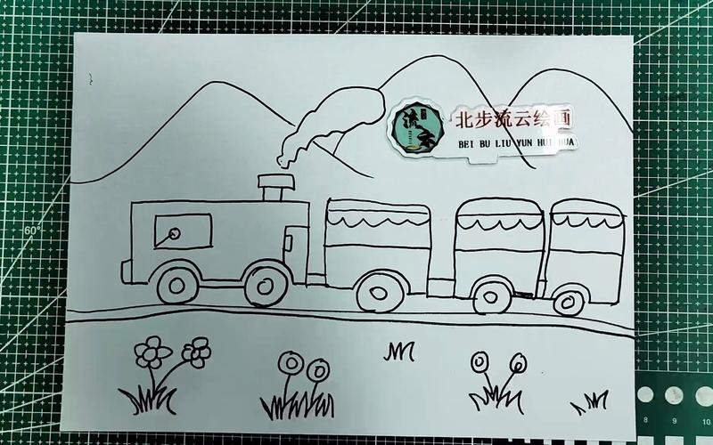 火车简笔画,简单易学的儿童画