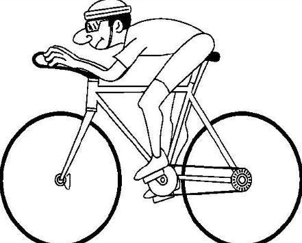 小人骑着自行车的简笔画怎么画