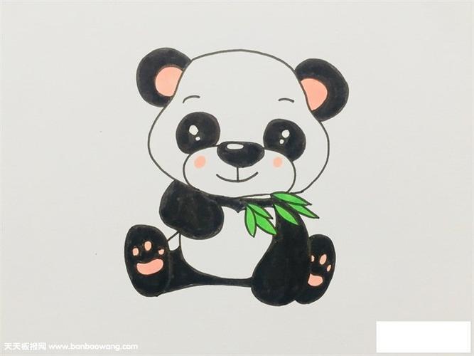 怎么画熊猫吃竹子-儿童简笔画大全