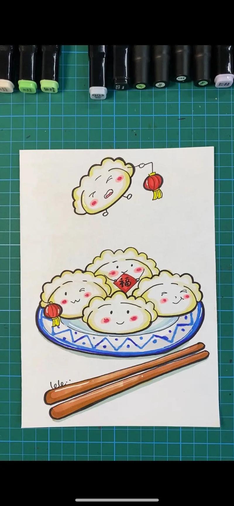 饺子简笔画图片大全 图