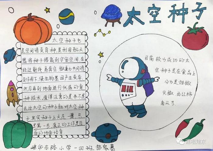 二年级太空手抄报又简单又好看，四年级太空手抄报简单漂亮