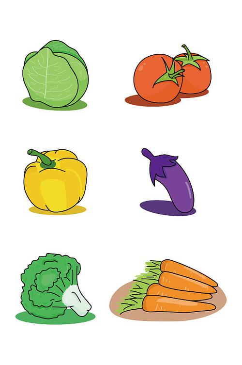 水果蔬菜卡通简笔画