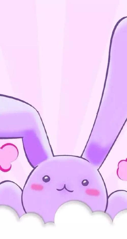 紫色兔子卡通手机壁纸