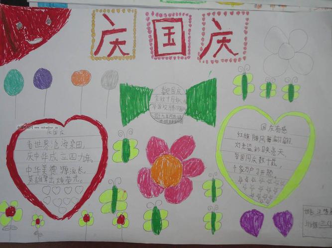 三年级国庆节最简单画的手抄报