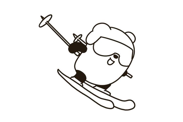 冬奥会滑雪项目简笔画