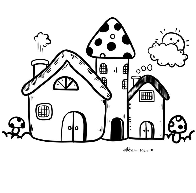简笔画——《小房子》#创作灵感 小房子简笔画步骤图,跟着一起 - 抖音