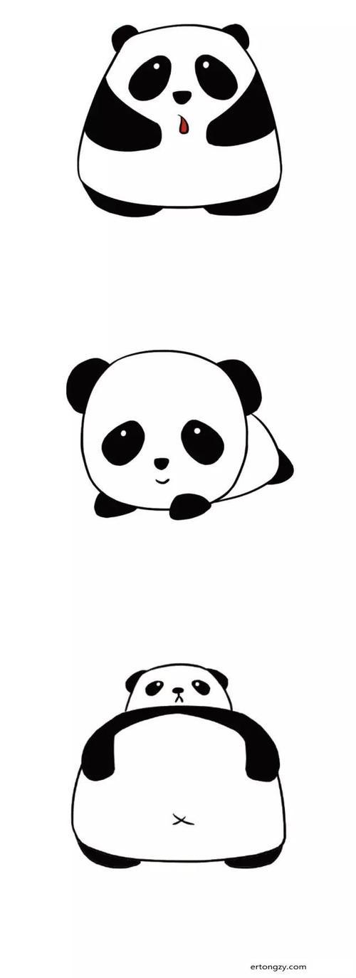 小熊猫简笔画图片大全可爱 萌萌