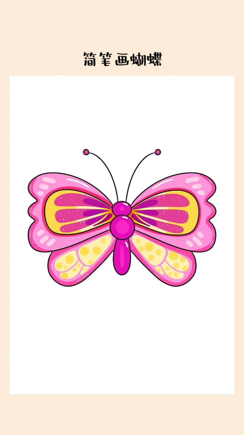 简笔画蝴蝶自由发挥涂翅膀的颜色